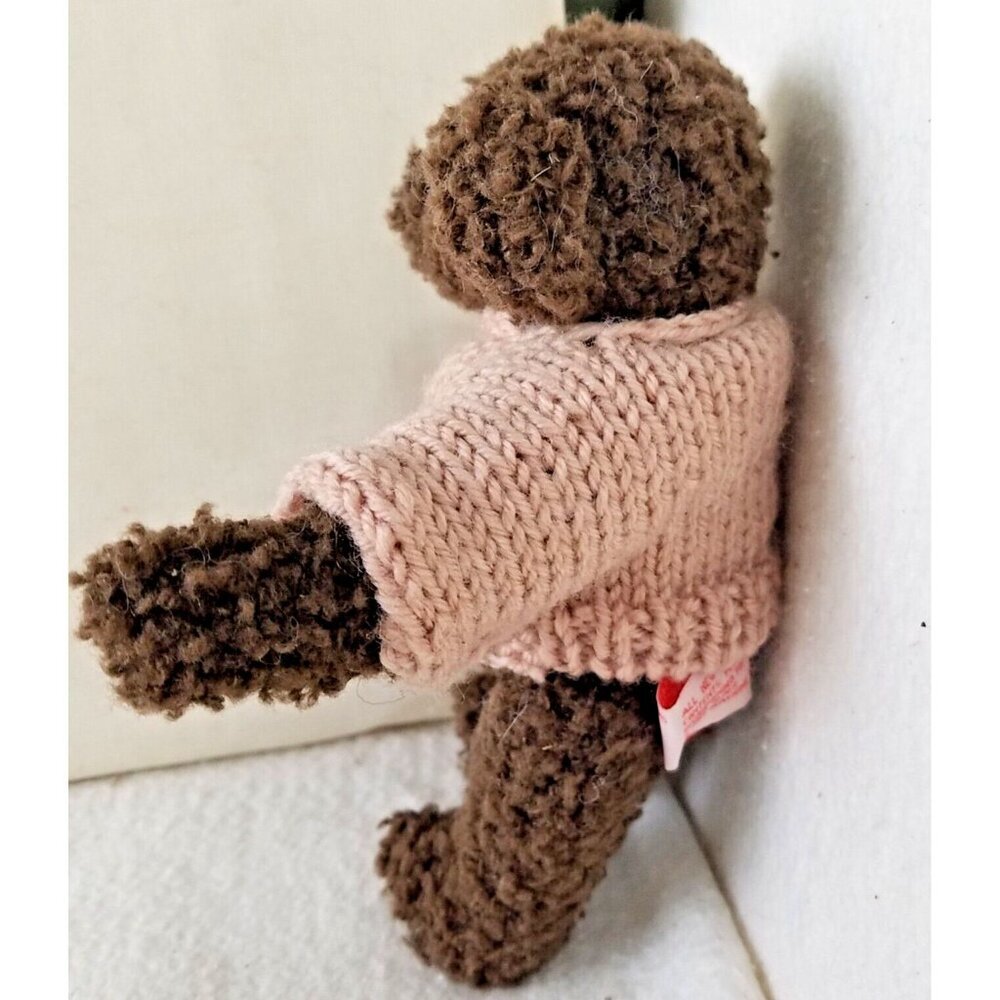 Give Thanks Teddy Bear‎ Plush 5-Jointed Berkeley Designs 8” 1998 beige sweater - Picture 5 of 9